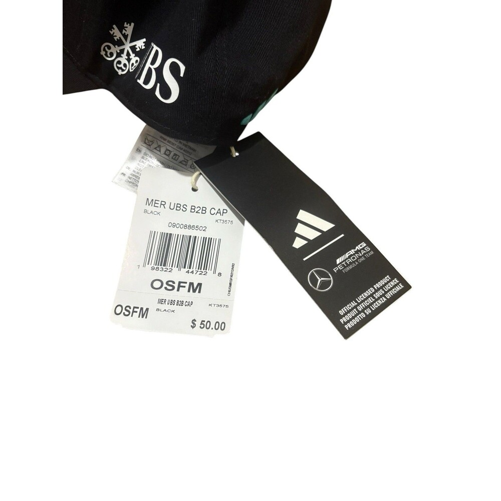 NWT Adidas Mercedes AMG Petronas Formula One Team Hat Cap Black F1 - Picture 5 of 6